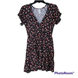 Stilletto's Black and Floral Dress